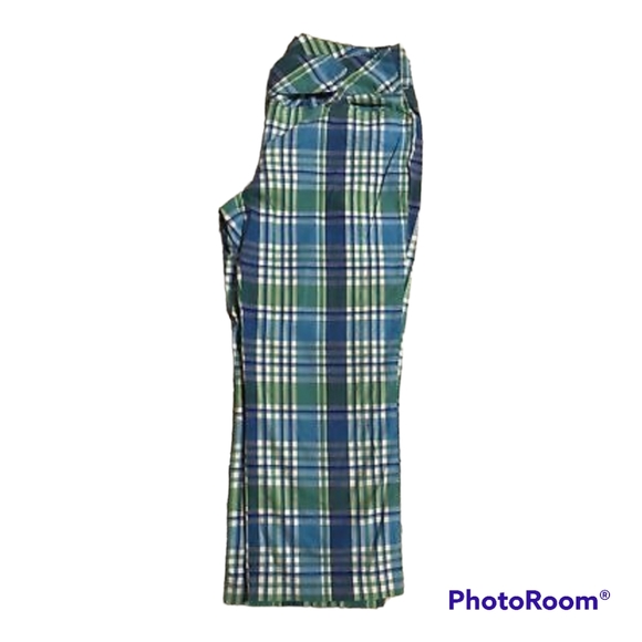 No Boundaries Stretch Plaid Capri Pants Size 7 - Picture 2 of 6